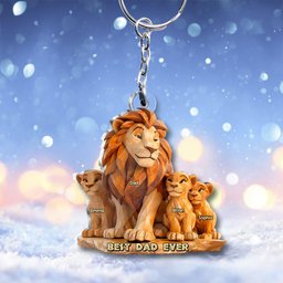 Best Dad Ever - Personalized Father Custom Shaped Keychain – view 2