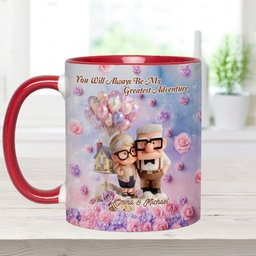 You Will Always Be My Greatest Adventure - Personalized Couple Accent Mug – view 7