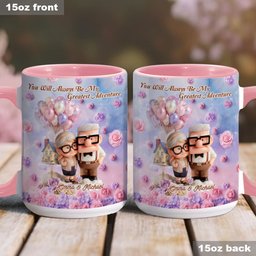 You Will Always Be My Greatest Adventure - Personalized Couple Accent Mug – view 4
