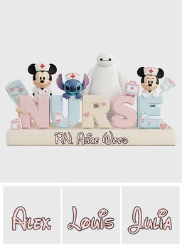 Cutie Nurse Desk Decor - Personalized Mouse Custom Shaped Acrylic Plaque – view 7