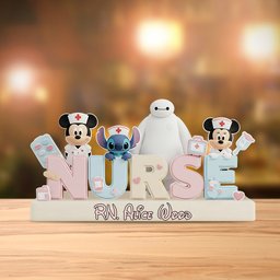 Cutie Nurse Desk Decor - Personalized Mouse Custom Shaped Acrylic Plaque – view 2