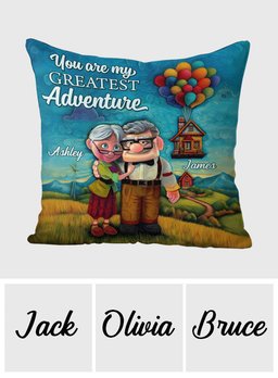 Couple Gift You Are My Greatest Adventure - Personalized Couple Throw Pillow – view 6