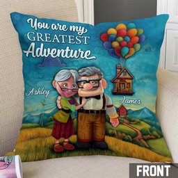 Couple Gift You Are My Greatest Adventure - Personalized Couple Throw Pillow – view 2