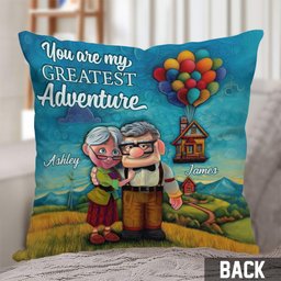 Couple Gift You Are My Greatest Adventure - Personalized Couple Throw Pillow – view 3