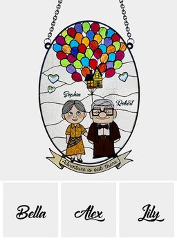 Adventure Is Out There - Personalized Mouse Window Hanging Suncatcher Ornament – view 7