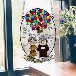 Adventure Is Out There - Personalized Mouse Window Hanging Suncatcher Ornament – view 5