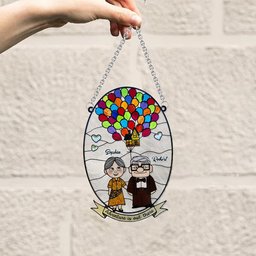 Adventure Is Out There - Personalized Mouse Window Hanging Suncatcher Ornament – view 3
