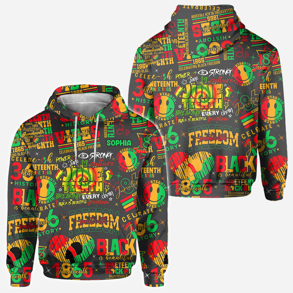 Juneteenth 1865 - Personalized African American All Over Shirt – view 2