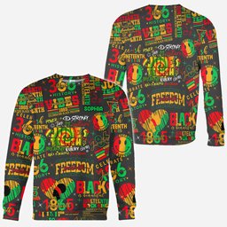 Juneteenth 1865 - Personalized African American All Over Shirt – view 5