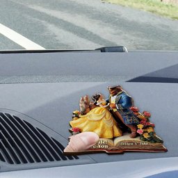 Drive Safe! I Love You - Personalized Couple Shaped Car Visor Clip – view 3