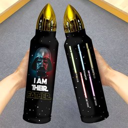 I Am Their Father - Personalized The Force Bullet Tumbler – view 4