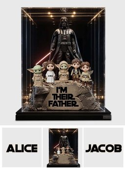 Their Father Grandfather - Personalized The Force Custom Shaped Acrylic Plaque – view 7