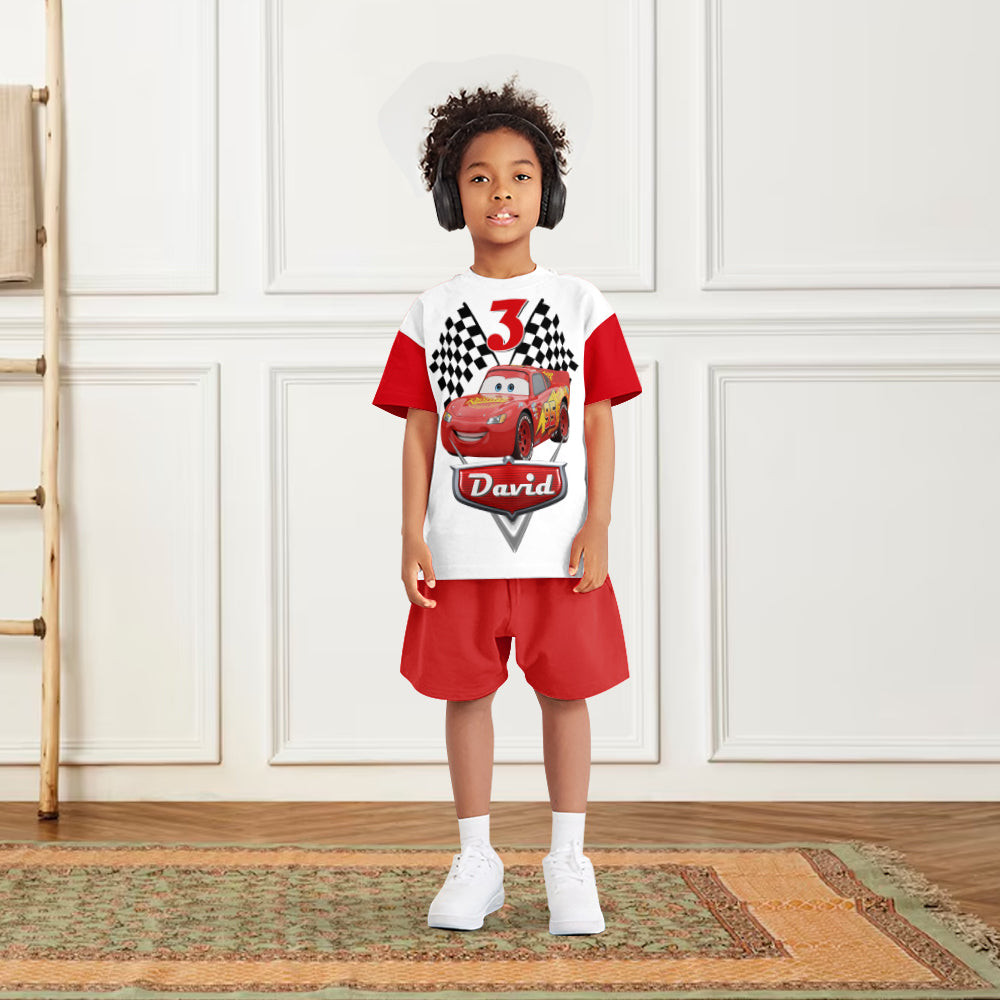 Racing Car - Personalized Cars Kid T-shirt & Shorts – view 8