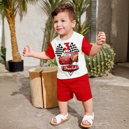 Racing Car - Personalized Cars Kid T-shirt & Shorts – view 3