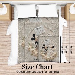 Happy Anniversary Mouse Couple - Personalized Mouse Blanket – view 5
