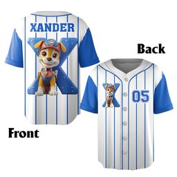 No Job Is Too Big, No Pup Is Too Small - Personalized Paw Patrol Kid Jersey Shirt & Shorts – view 7