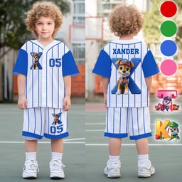 No Job Is Too Big, No Pup Is Too Small - Personalized Paw Patrol Kid Jersey Shirt & Shorts