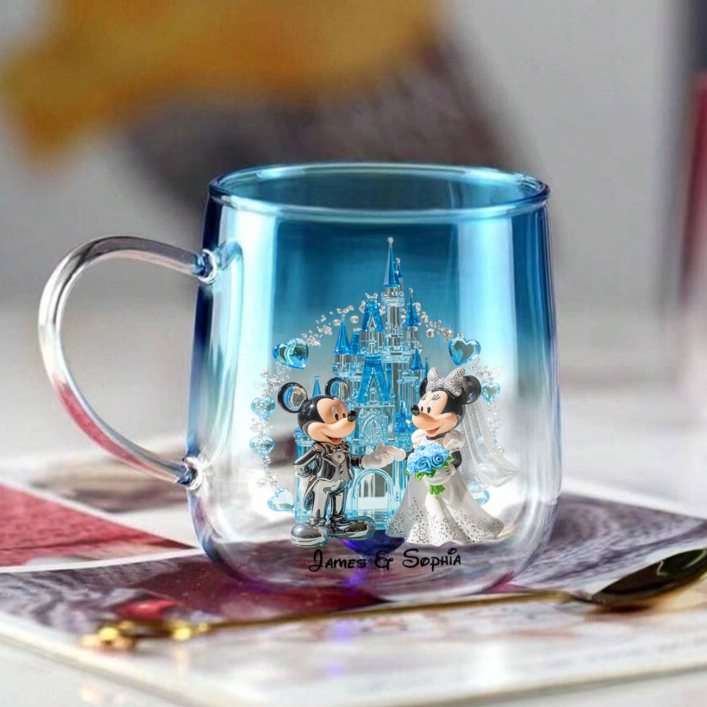 Happily Ever After - Personalized Mouse Gradient Glass Mug – view 7
