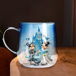 Happily Ever After - Personalized Mouse Gradient Glass Mug – view 5