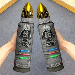 I Am Their Father - Personalized The Force Bullet Tumbler – view 4