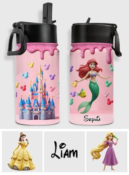Magical Princess - Personalized Mouse Kids Water Bottle – view 7
