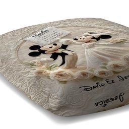 Happy Anniversary Mouse Couple - Personalized Mouse Throw Pillow – view 5