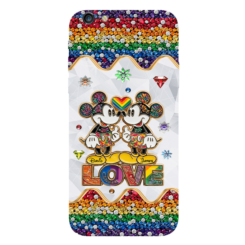 Rainbow Mouse Couple Love - Personalized LGBT Support Full Print Phone Case – view 25