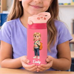 Custom Kids Insulated Water Bottle - Personalized Back To School Gifts For Kids - Ready To Learn – view 4
