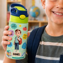 Custom Kids Insulated Water Bottle - Personalized Back To School Gifts For Kids - Ready For A Great Year – view 5