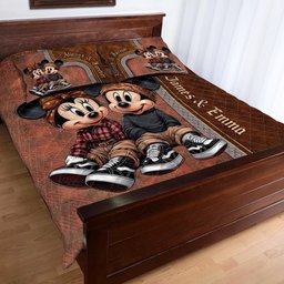 Always And Forever Chicano Mouse Ears - Personalized Mouse Quilt Set – view 4