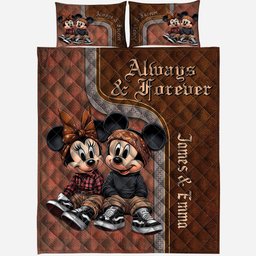 Always And Forever Chicano Mouse Ears - Personalized Mouse Quilt Set – view 2