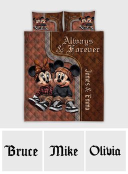 Always And Forever Chicano Mouse Ears - Personalized Mouse Quilt Set – view 6