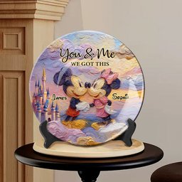 You & Me We Got This - Personalized Mouse Ceramic Round Plate – view 2