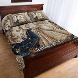 Wedding Anniversarry Gift - Personalized Couple Bedding Set – view 4
