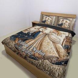 Wedding Anniversarry Gift - Personalized Couple Bedding Set – view 3