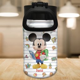 Back To School - Personalized Mouse Kids Water Bottle – view 3