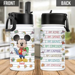 Back To School - Personalized Mouse Kids Water Bottle – view 2