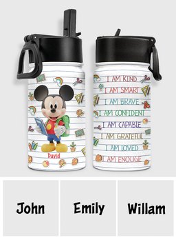 Back To School - Personalized Mouse Kids Water Bottle – view 7