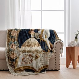 Fairy Tale Romantic Tale As Old As Time - Personalized Couple Blanket – view 2