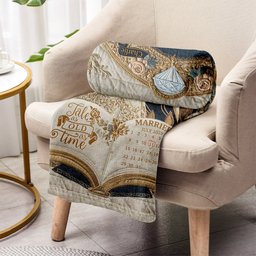 Fairy Tale Romantic Tale As Old As Time - Personalized Couple Blanket – view 3