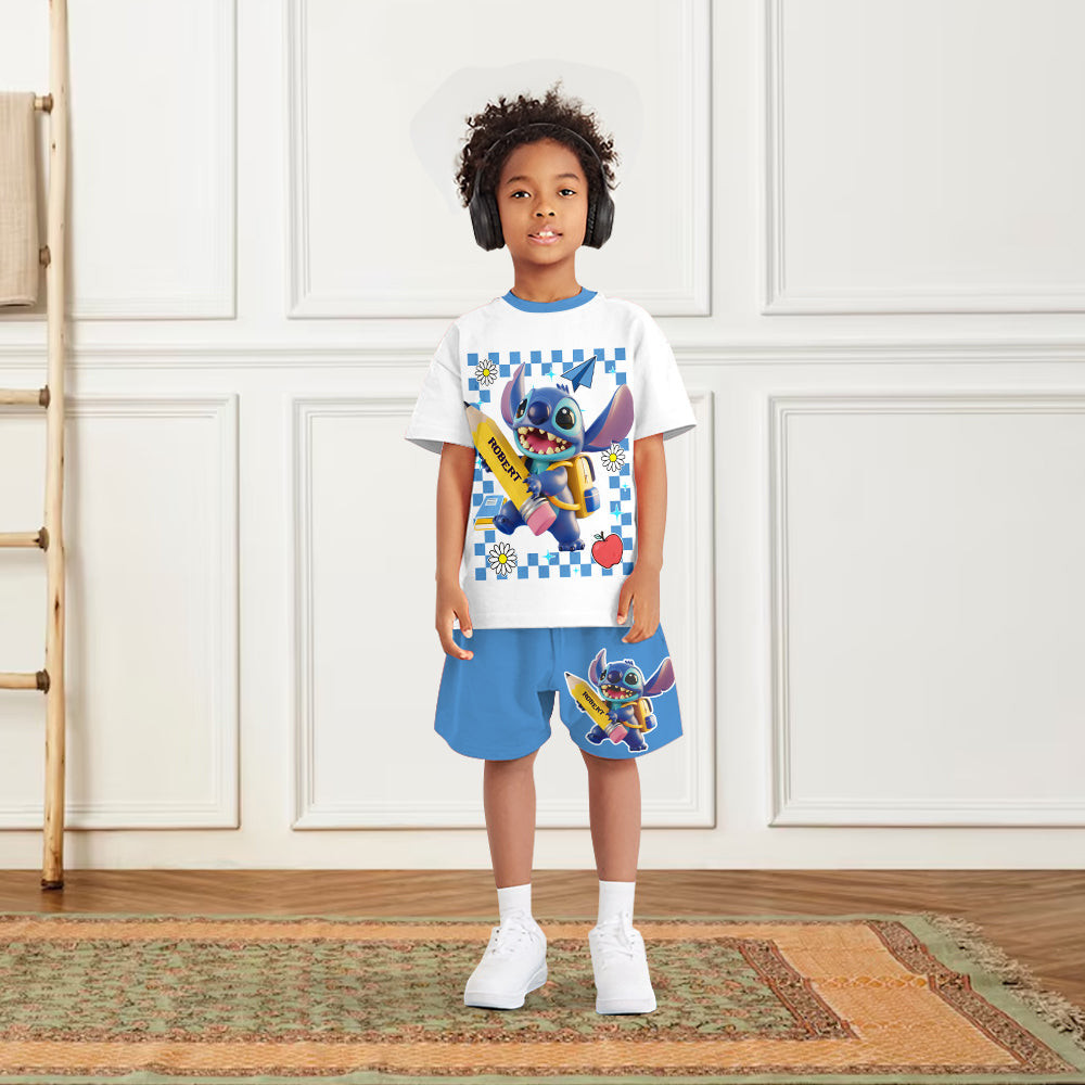 Back To School - Personalized Ohana Kid T-shirt & Shorts – view 8