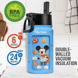 Magical Mouse Ears Ready To Crush School, Fun Gift For Kids - Personalized Mouse Kids Water Bottle – view 4