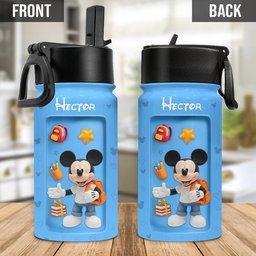 Magical Mouse Ears Ready To Crush School, Fun Gift For Kids - Personalized Mouse Kids Water Bottle – view 2