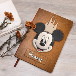 Dream Magic Custom Name - Personalized Mouse Leather Journal – view 2
