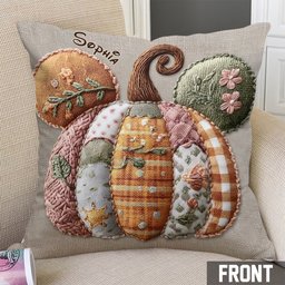 Magical Mouse Ears Fall Pumpkin - Personalized Mouse Throw Pillow – view 2