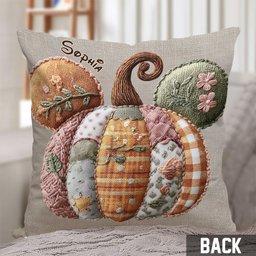 Magical Mouse Ears Fall Pumpkin - Personalized Mouse Throw Pillow – view 3