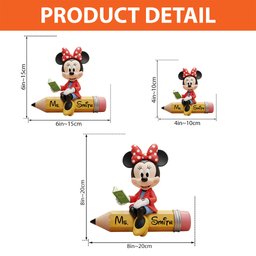 Best Teacher Ever - Mouse Friends - Personalized Teacher Custom Shaped Acrylic Plaque – view 6