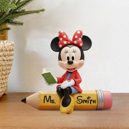 Best Teacher Ever - Mouse Friends - Personalized Teacher Custom Shaped Acrylic Plaque – view 3