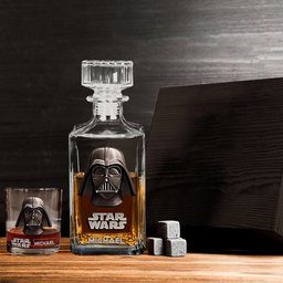 The Black Armored Commander Custom Name - Personalized The Force Whiskey Decanter Set – view 4