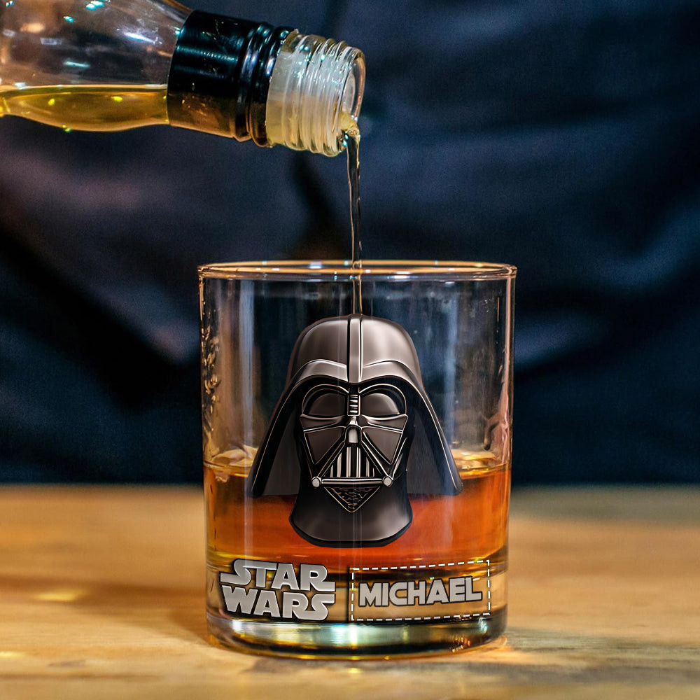 The Black Armored Commander Custom Name - Personalized The Force Whiskey Decanter Set – view 7